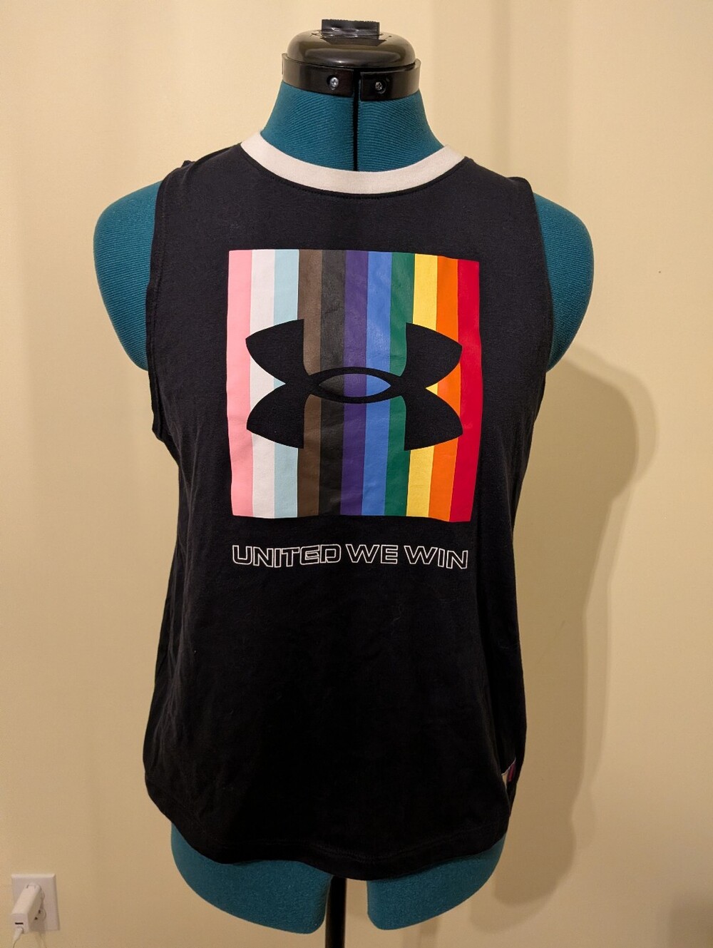 Under Armour Women’s Black Pride Stripe Logo Tank - Black